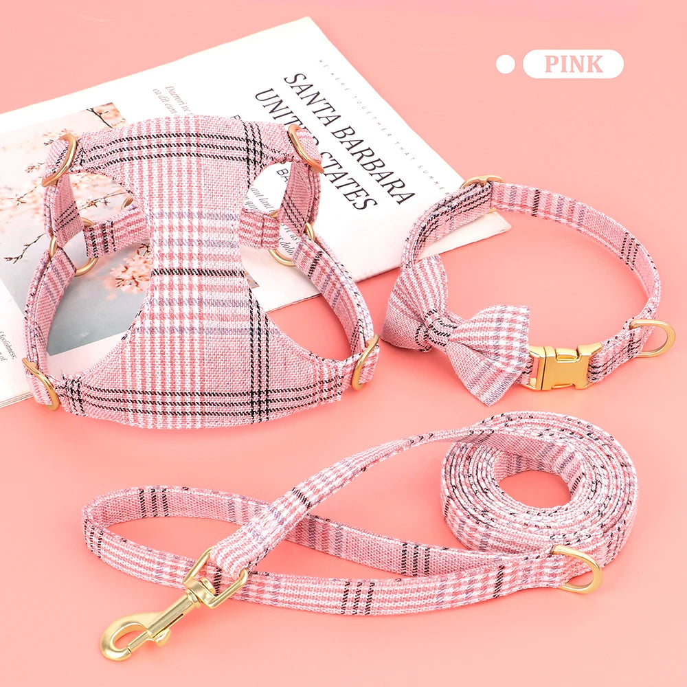 PawPlanet™ ChicWalk – Set aus Geschirr, Halsband & Leine mit Schleife