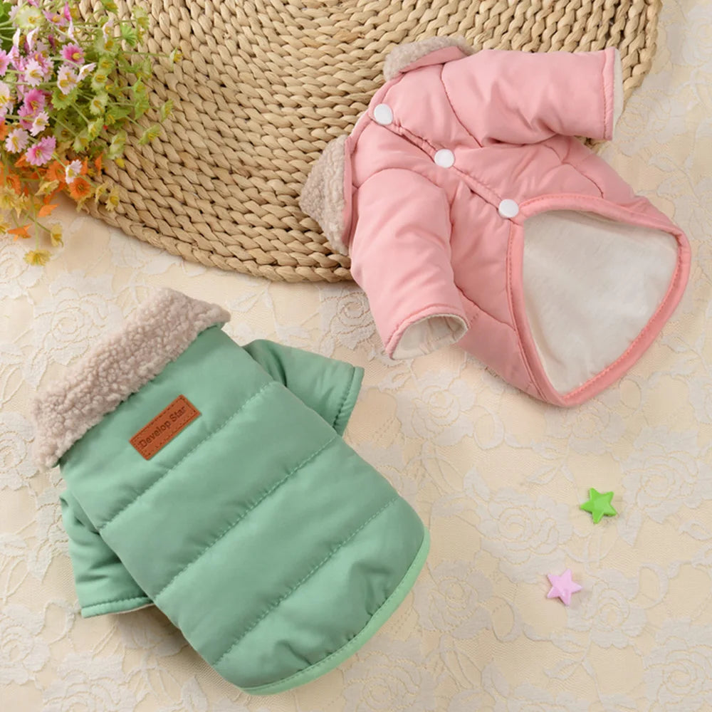 PawPlanet™ Snuggi – Warme Winterjacke mit Fellkragen
