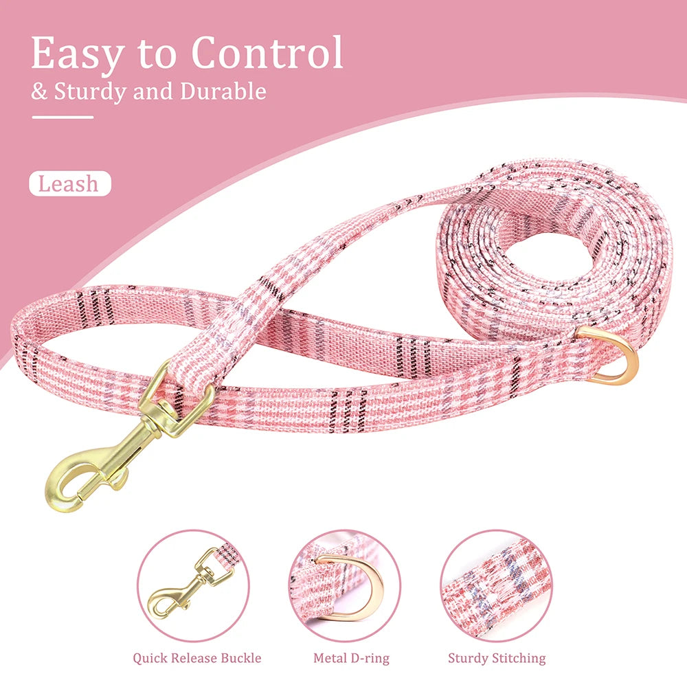 PawPlanet™ ChicWalk – Set aus Geschirr, Halsband & Leine mit Schleife