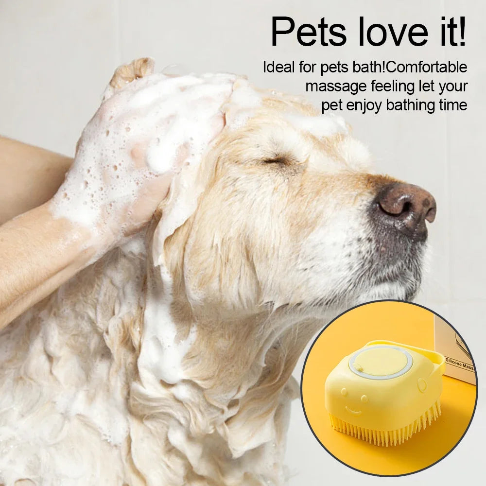 PawPlanet™ BubbleBuddy – Silikon-Bürste mit Shampoo-Spender