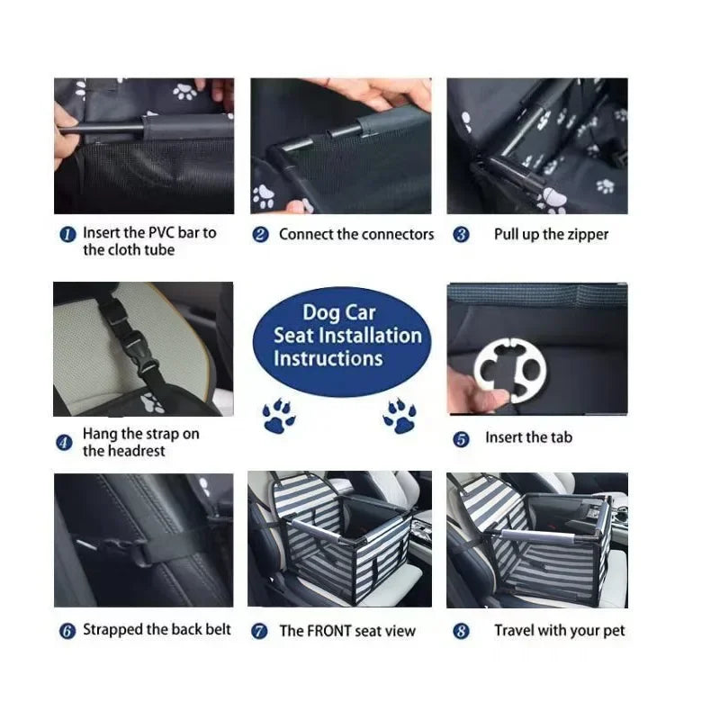 PawPlanet SafeRide – Wasserdichter Auto-Sitzkorb