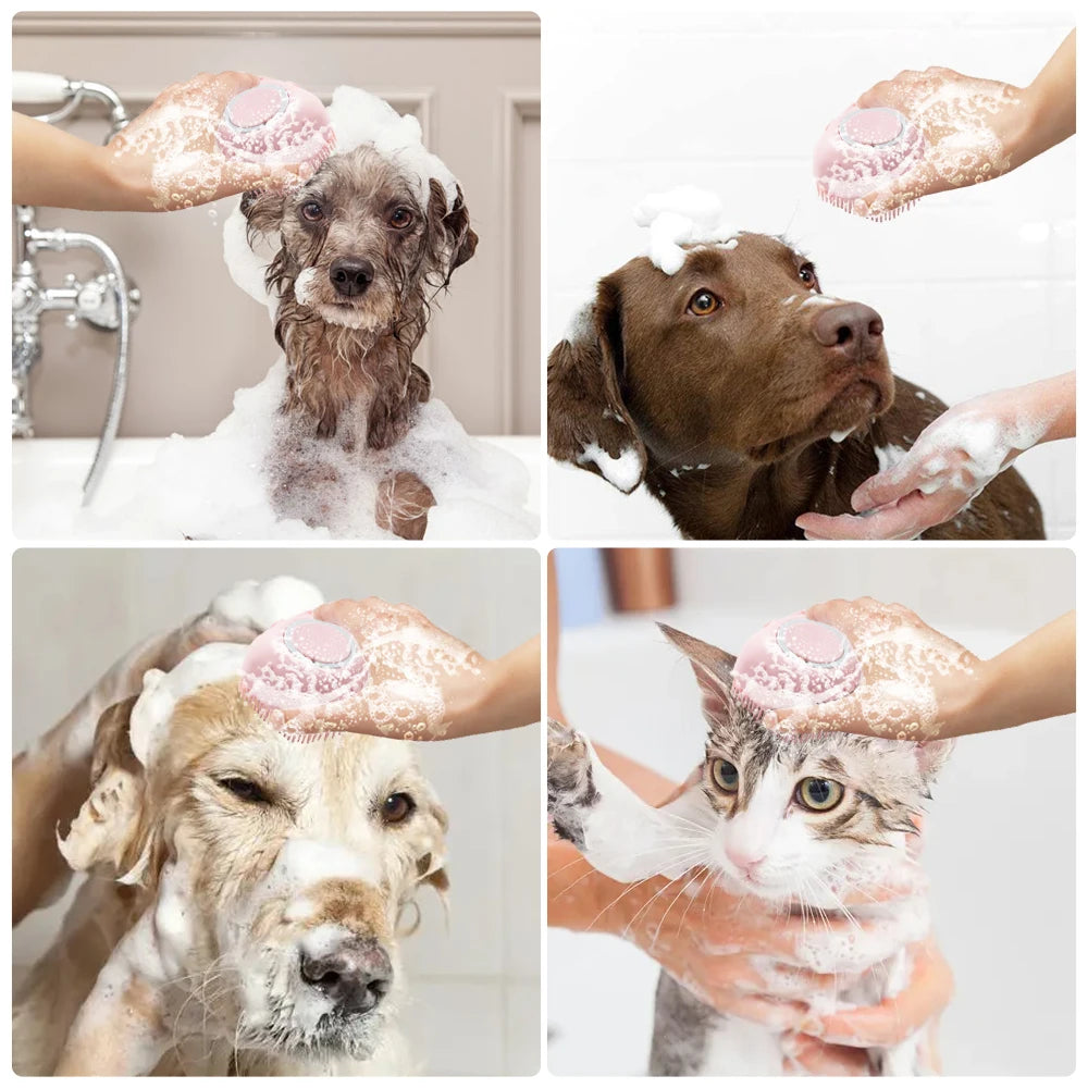 PawPlanet™ BubbleBuddy – Silikon-Bürste mit Shampoo-Spender