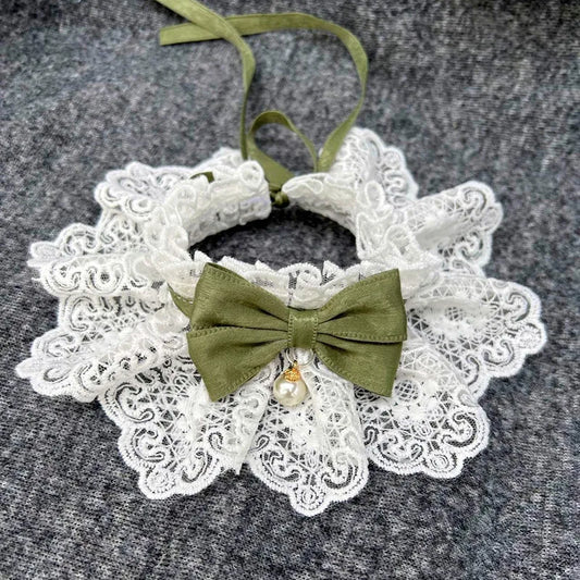 PawPlanet™ Classi – Halsband mit Perle & Spitze