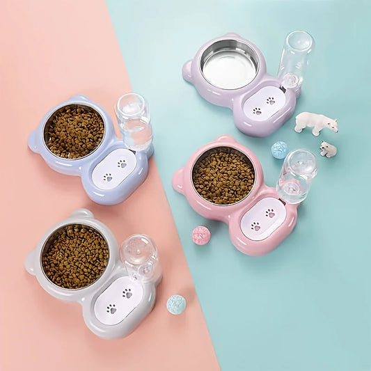 PawPlanet™ PandaBowl – Doppelnapf mit Wasserspender