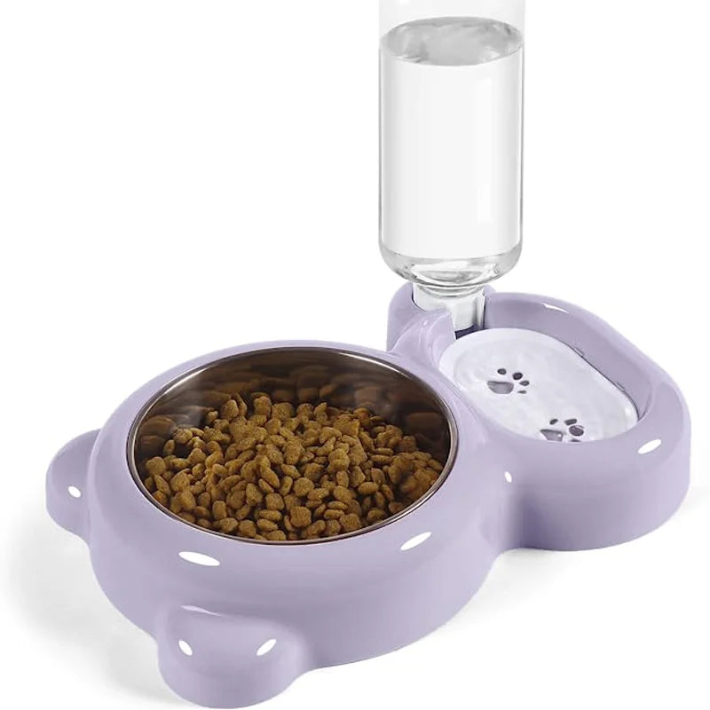 PawPlanet™ PandaBowl – Doppelnapf mit Wasserspender