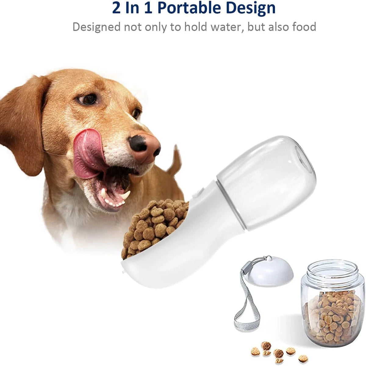 PawPlanet®-SnackSip-2-in-1 Hunde-Trinkflasche mit Futterspender