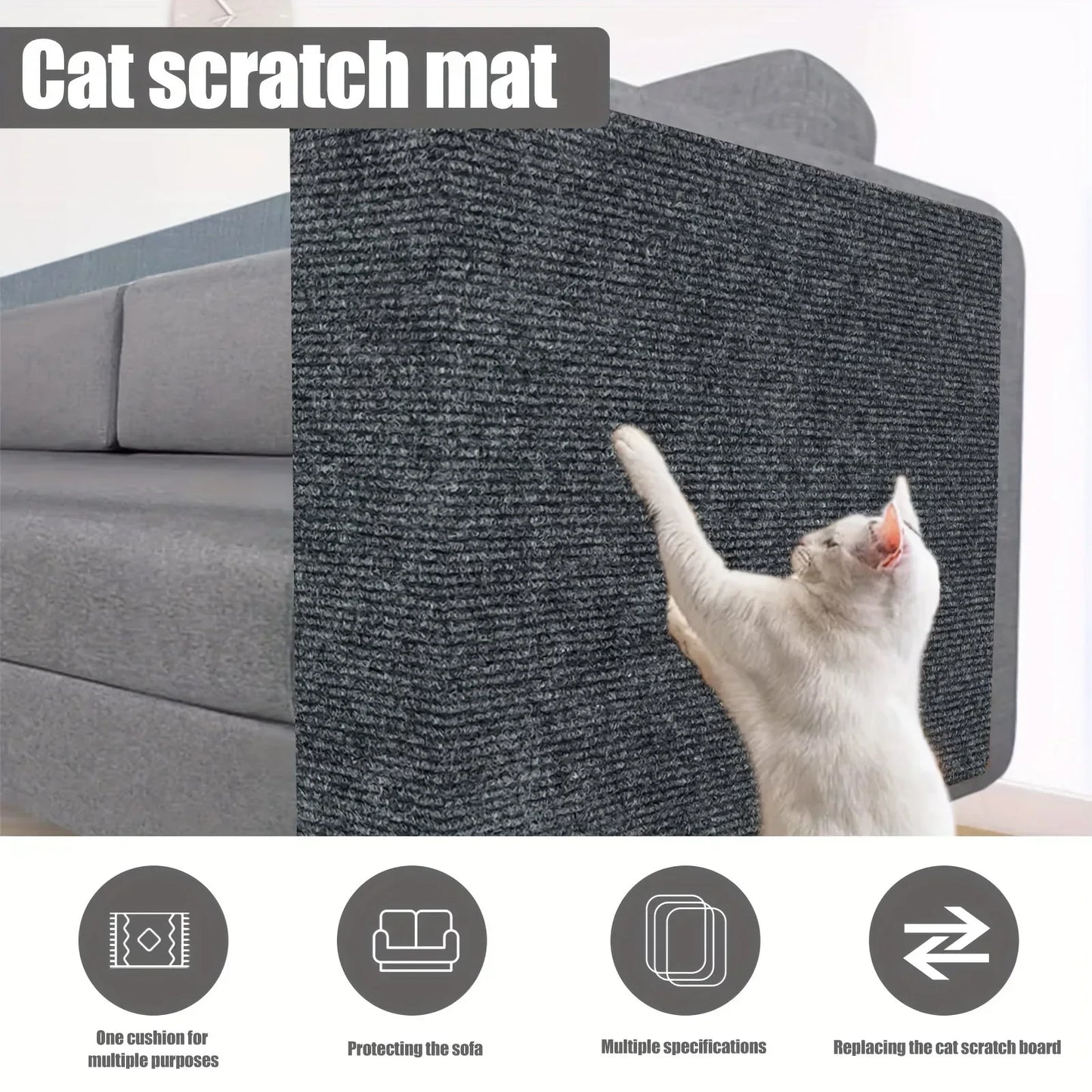 PawPlanet™ Scratchy – Kratzmatte mit Klettverschluss für Katzen