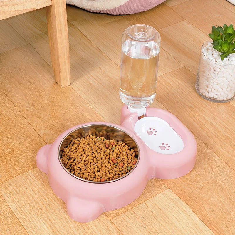 PawPlanet™ PandaBowl – Doppelnapf mit Wasserspender
