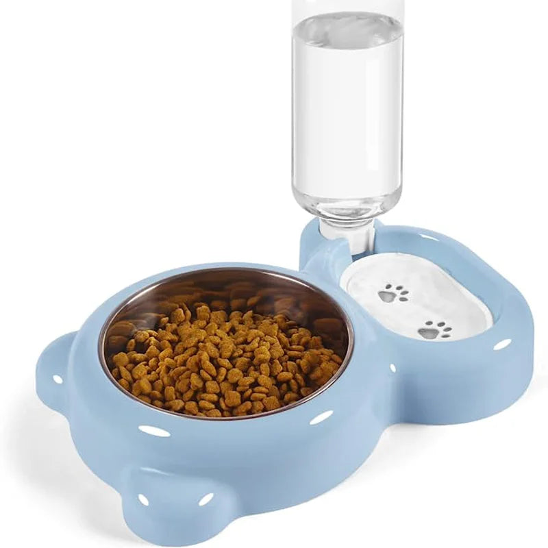 PawPlanet™ PandaBowl – Doppelnapf mit Wasserspender