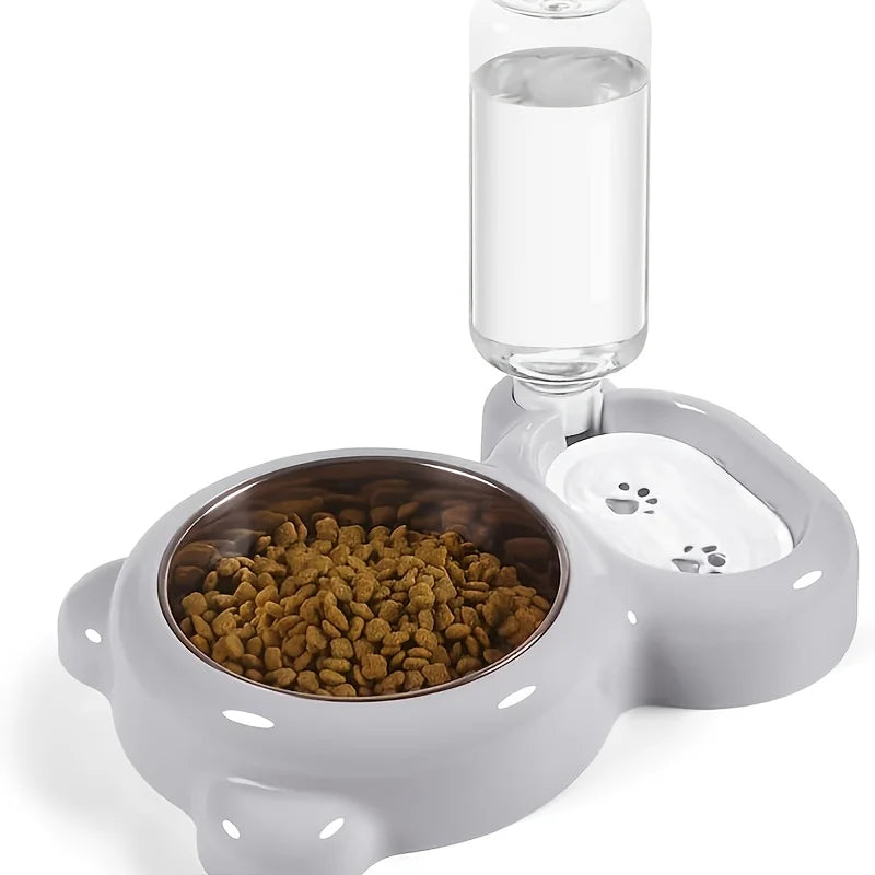 PawPlanet™ PandaBowl – Doppelnapf mit Wasserspender